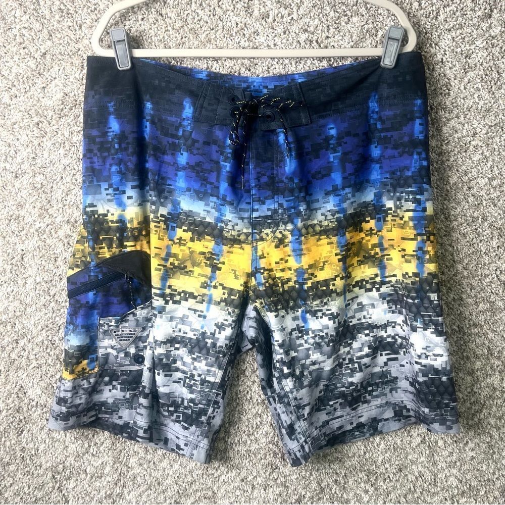 Columbia Board Shorts Men's 38 PFG‎ Offshore Camo Fade 10"